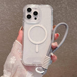 Custodia magnetica 3 in 1 con glitter per iPhone