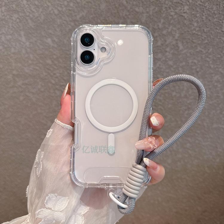 Custodia magnetica glitter 3 in 1 per iPhone 16