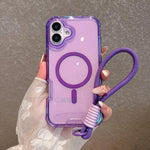 Custodia magnetica glitter 3 in 1 per iPhone 16