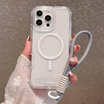 Custodia magnetica glitter 3 in 1 per iPhone 16