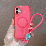Custodia magnetica 3 in 1 con glitter per iPhone 17