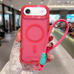 Custodia magnetica 3 in 1 con glitter per iPhone 17