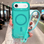 Custodia magnetica 3 in 1 con glitter per iPhone 17