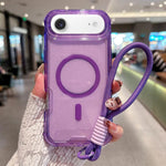 Custodia magnetica 3 in 1 con glitter per iPhone 17