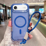 Custodia magnetica 3 in 1 con glitter per iPhone 17