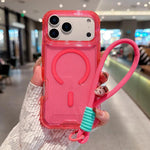 Custodia magnetica 3 in 1 con glitter per iPhone 17