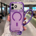 Custodia magnetica 3 in 1 con glitter per iPhone 17