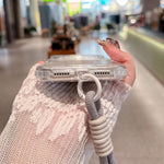 Custodia magnetica 3 in 1 con glitter per iPhone 17