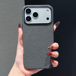 Custodia magnetica per telefono a copertura totale in tessuto di lana e lino, For iPhone 17 Pro Max, For iPhone 17 Pro, For iPhone 17, For iPhone Air