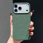 Custodia magnetica per telefono a copertura totale in tessuto di lana e lino, For iPhone 17 Pro Max, For iPhone 17 Pro, For iPhone 17, For iPhone Air