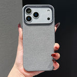 Custodia magnetica per telefono a copertura totale in tessuto di lana e lino, For iPhone 17 Pro Max, For iPhone 17 Pro, For iPhone 17, For iPhone Air