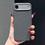 Custodia magnetica per telefono a copertura totale in tessuto di lana e lino, For iPhone 17 Pro Max, For iPhone 17 Pro, For iPhone 17, For iPhone Air