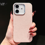 Custodia magnetica per telefono a copertura totale in tessuto di lana e lino, For iPhone 16 Pro Max, For iPhone 16 Pro, For iPhone 16 Plus, For iPhone 16