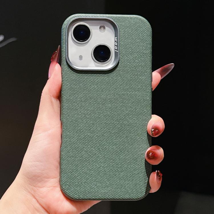 Custodia magnetica per telefono a copertura totale in tessuto di lana e lino, For iPhone 14, For iPhone 14 Pro, For iPhone 14 Pro Max