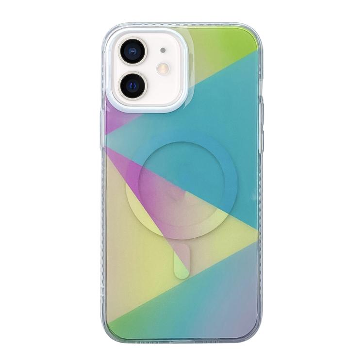 Custodia magnetica TPU con gradiente geometrico per iPhone 12 Pro