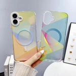 Custodia magnetica in TPU con gradiente geometrico per smartphone