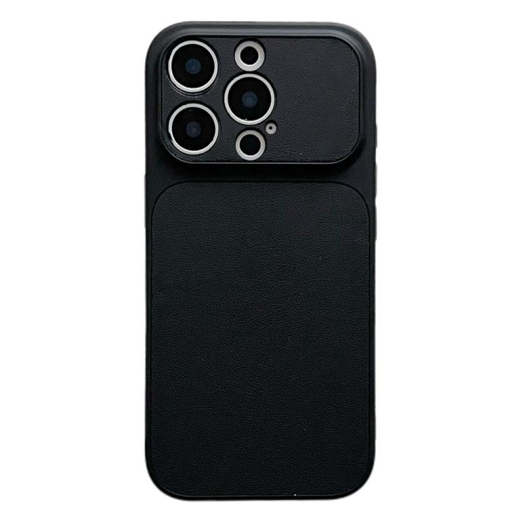 Custodia per telefono con ampia finestra e texture in similpelle a copertura totale., For iPhone 15 Pro Max, For iPhone 15 Pro, For iPhone 15