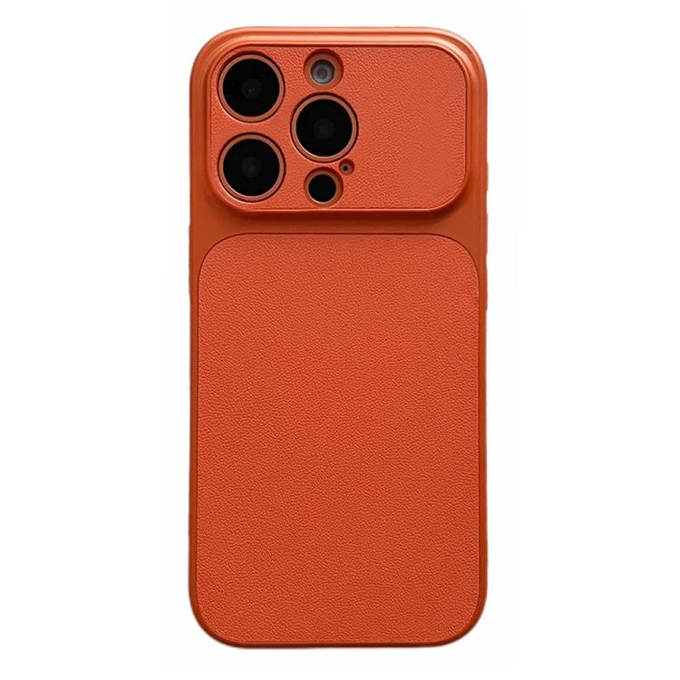 Custodia per telefono con ampia finestra e texture in similpelle a copertura totale., For iPhone 15 Pro Max, For iPhone 15 Pro, For iPhone 15
