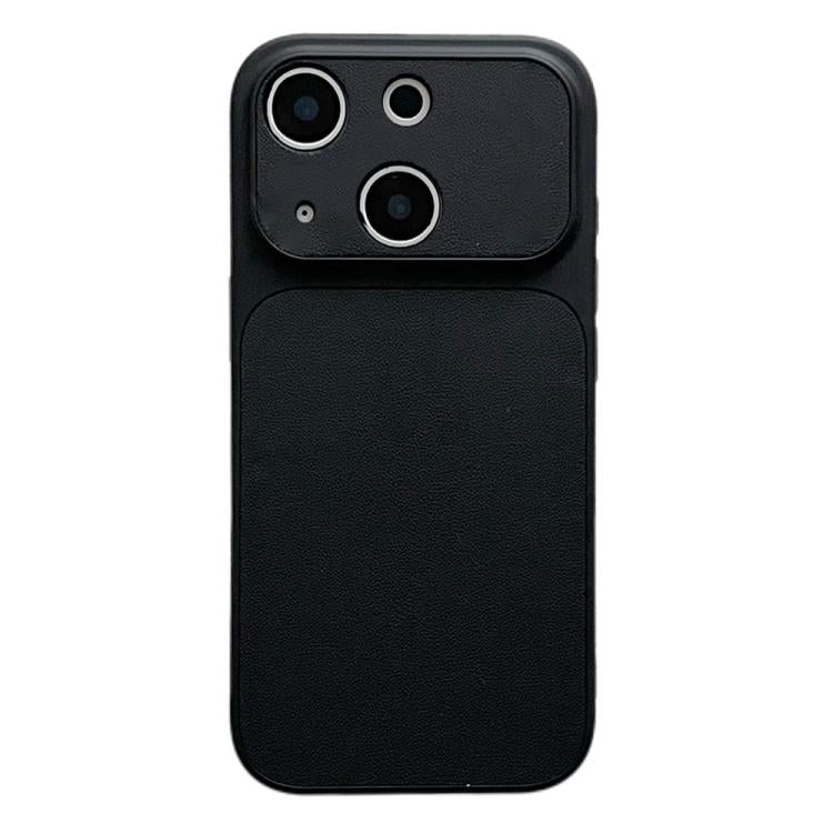 Custodia per telefono con ampia finestra e texture in similpelle a copertura totale., For iPhone 15 Pro Max, For iPhone 15 Pro, For iPhone 15