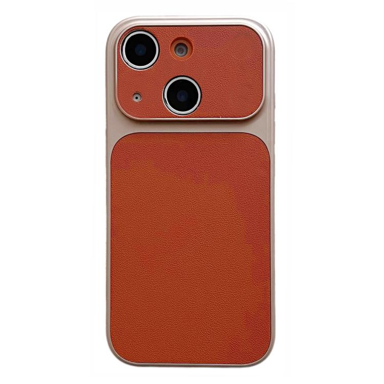 Custodia per telefono con ampia finestra e texture in similpelle a copertura totale., For iPhone 15 Pro Max, For iPhone 15 Pro, For iPhone 15