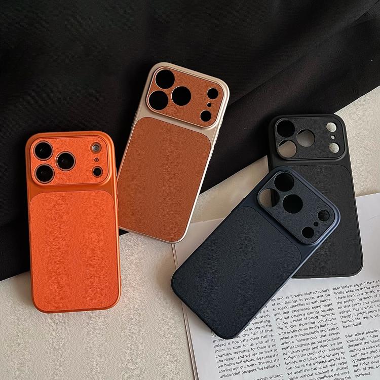 Custodia per telefono con ampia finestra e texture in similpelle a copertura totale., For iPhone 15 Pro Max, For iPhone 15 Pro, For iPhone 15