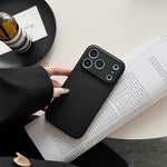 Custodia per telefono con ampia finestra e texture in similpelle a copertura totale., For iPhone 15 Pro Max, For iPhone 15 Pro, For iPhone 15