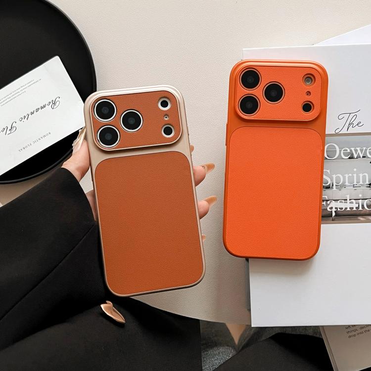 Custodia per telefono con ampia finestra e texture in similpelle a copertura totale., For iPhone 15 Pro Max, For iPhone 15 Pro, For iPhone 15
