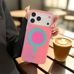 Custodia iPhone 15 Pro con pulsanti magnetici in metallo