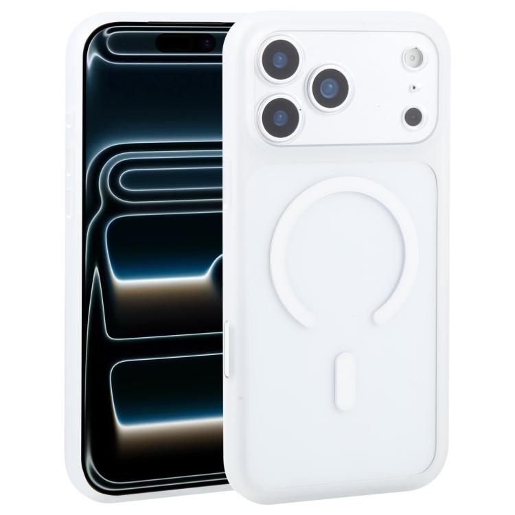 DFANS DESIGN - Custodia magnetica per telefono con cornice trasparente in policarbonato a copertura totale., For iPhone 17 Pro Max