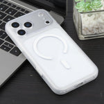 DFANS DESIGN - Custodia magnetica per telefono con cornice trasparente in policarbonato a copertura totale., For iPhone 17 Pro Max