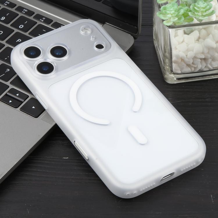 DFANS DESIGN - Custodia magnetica per telefono con cornice trasparente in policarbonato a copertura totale., For iPhone 17 Pro Max