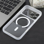 DFANS DESIGN - Custodia magnetica per telefono con cornice trasparente in policarbonato a copertura totale., For iPhone 17 Pro Max