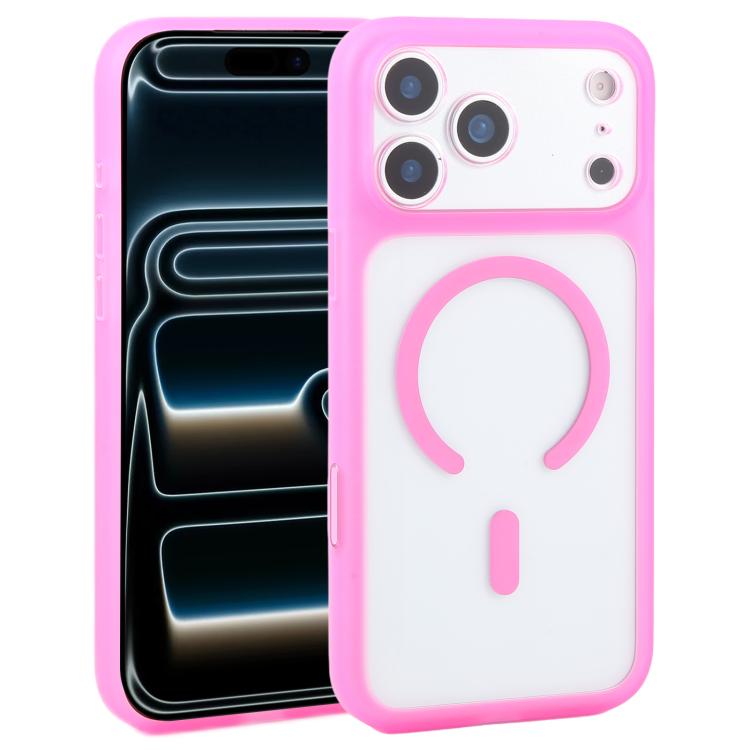 DFANS DESIGN - Custodia magnetica per telefono con cornice trasparente in policarbonato a copertura totale., For iPhone 17 Pro Max