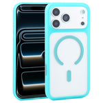 DFANS DESIGN - Custodia magnetica per telefono con cornice trasparente in policarbonato a copertura totale., For iPhone 17 Pro Max
