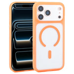 DFANS DESIGN - Custodia magnetica per telefono con cornice trasparente in policarbonato a copertura totale., For iPhone 17 Pro Max