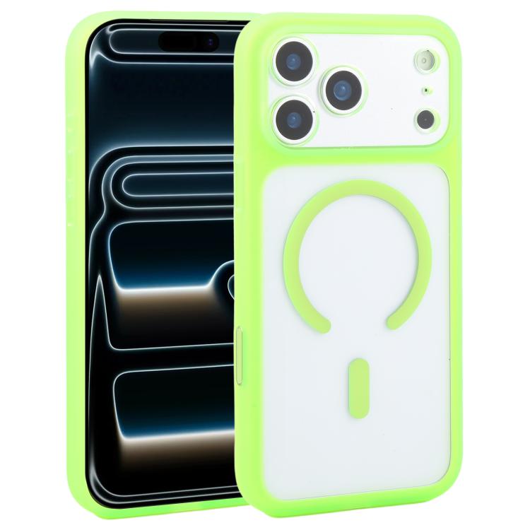 DFANS DESIGN - Custodia magnetica per telefono con cornice trasparente in policarbonato a copertura totale., For iPhone 17 Pro Max