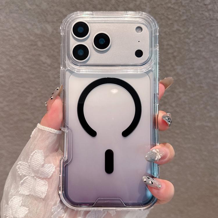 Custodia magnetica trasparente con effetto sfumato per iPhone 17