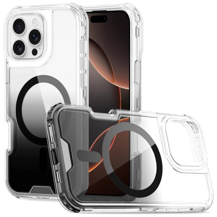 Custodia magnetica trasparente con effetto sfumato per iPhone 16