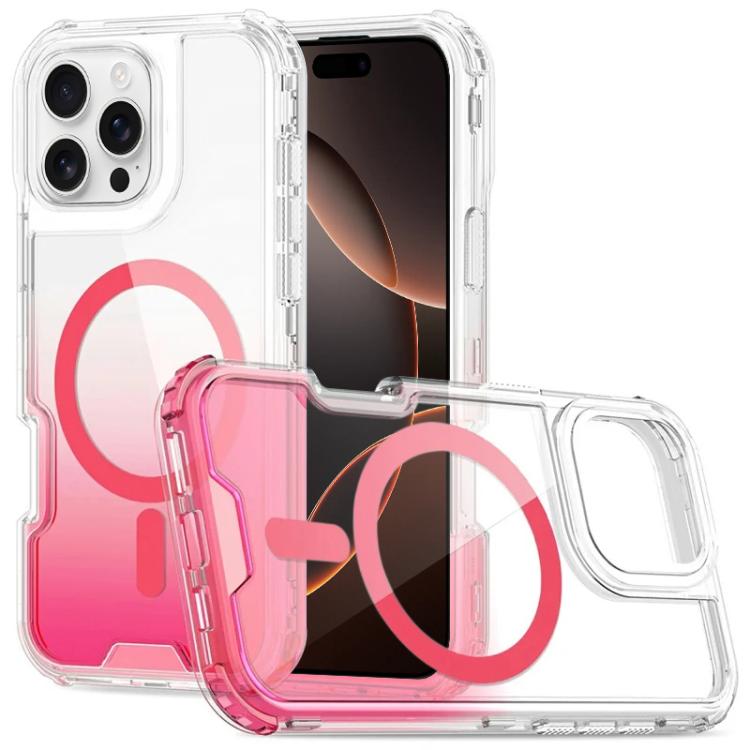 Custodia magnetica trasparente con effetto sfumato per iPhone 16