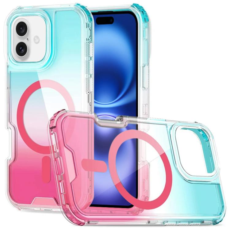 Custodia magnetica trasparente con effetto sfumato per iPhone 16