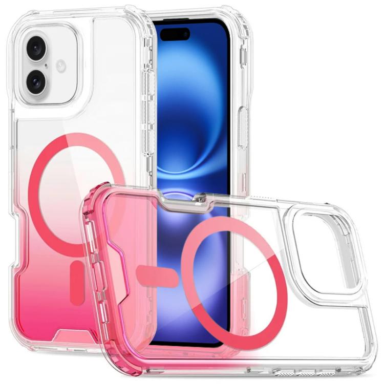 Custodia magnetica trasparente con effetto sfumato per iPhone 16