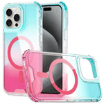 Custodia magnetica trasparente sfumata per iPhone 15 Pro Max