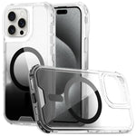 Custodia magnetica trasparente sfumata per iPhone 15 Pro Max