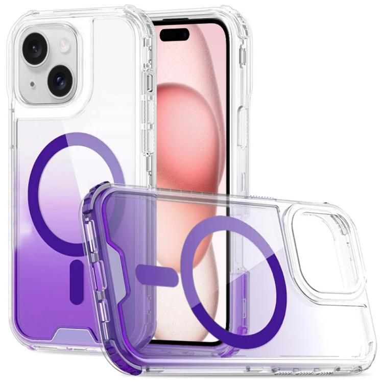 Custodia magnetica trasparente sfumata per iPhone 15 Pro Max