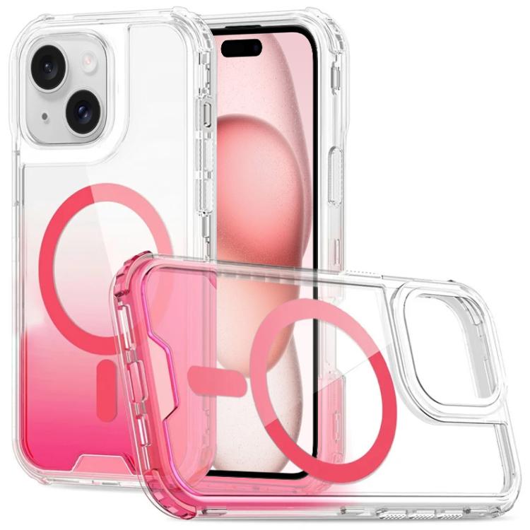 Custodia magnetica trasparente sfumata per iPhone 15 Pro Max