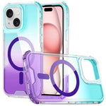 Custodia magnetica trasparente sfumata per iPhone 15 Pro Max