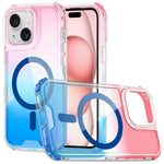 Custodia magnetica trasparente sfumata per iPhone 15 Pro Max