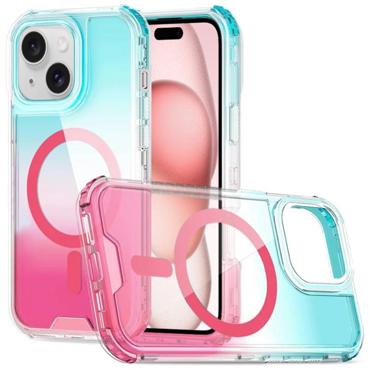 Custodia magnetica trasparente sfumata per iPhone 15 Pro Max