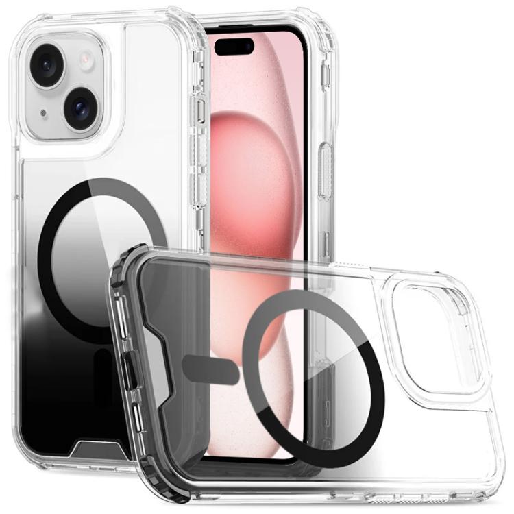 Custodia magnetica trasparente sfumata per iPhone 15 Pro Max