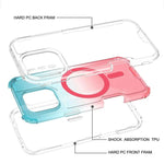 Custodia magnetica trasparente con effetto sfumato, rimovibile., For iPhone 14 / 13, For iPhone 14 Pro, For iPhone 14 Pro Max, For iPhone 13 Pro Max